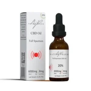 שמן CBD 20 אחוז של nature pharm בקבוק בנפח 30 מ"ל