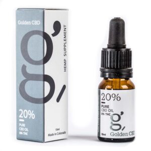 שמן סיבידי טהור בריכוז 20% של חברת golden cbd